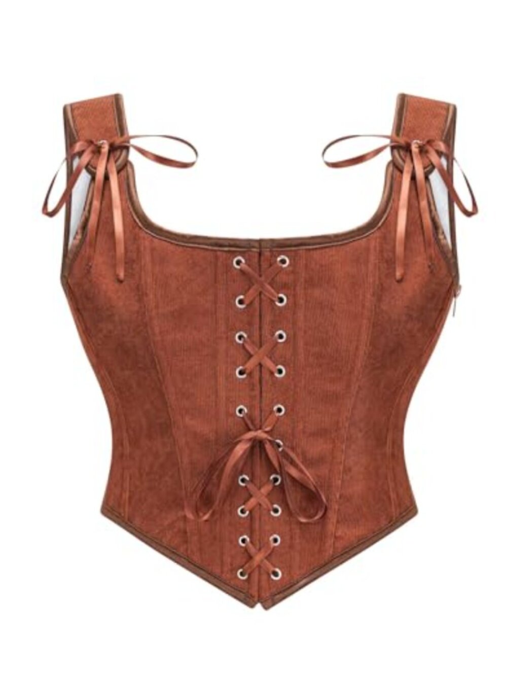 Lace Up Corset Top Steel Boned Bustier Shapewear Women's Going Out